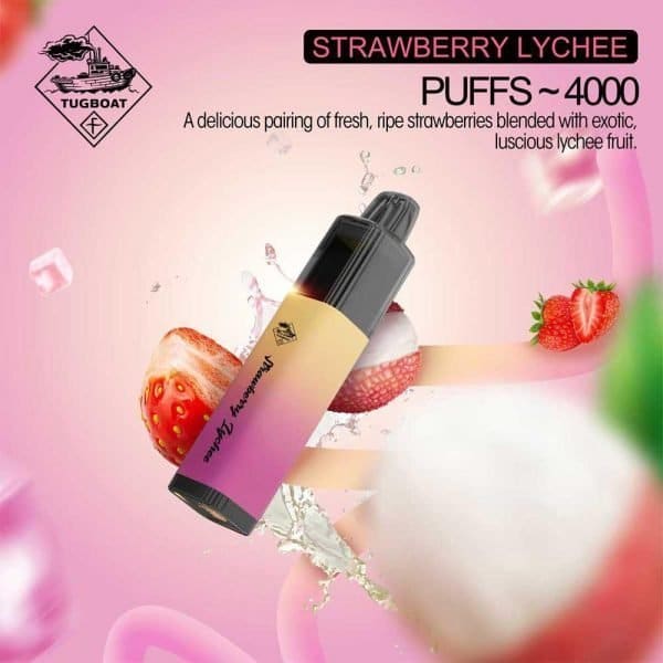 tugboat mega flow strawberry lychee