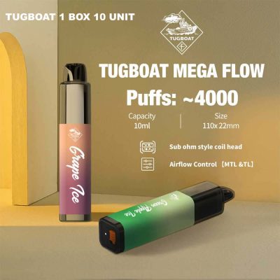 Tugboat mega flow 4000 puffs